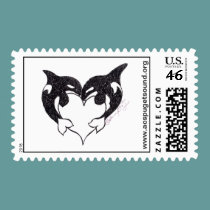 Orca Love Postage Stamp stamps