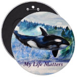 Orca lovers Nature friedly  Badge Pinback Button