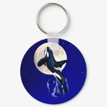 Orca Moon Keychain