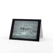 Orca Tail Slap Greeting Card
