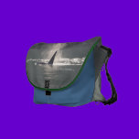Orca Whale Breaths Out Mist in Whale Rich San Juan messenger bags