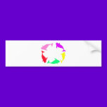 Orca Whale Circle in Five Colors bumper stickers