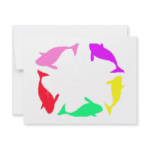 Orca Whale Circle in Five Colors invitations by boopboopadup Orca Whale Circle in Five Colors invitations