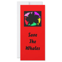 Orca Whale Circle in Five Colors Custom Rack Card