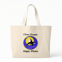 Orca Whale Clean Oceans Happy Whales bags
