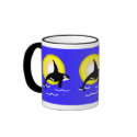 Orca Whale Ocean Sun Mug by Paintedlynx Orca Whale Ocean Sun Mug