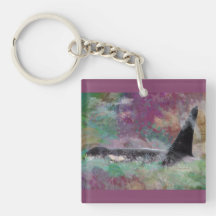 Orca Whale Orcinus Cloud Fantasy Acrylic Keychains