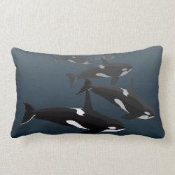 Orca Whale Pillow Killer Whale Art Throw Pillows