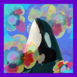 Orca Whale Spy Hop Multicolor Graphic-I SEE You posters