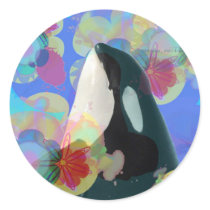 Orca Whale Spy Hop Multicolor Graphic-I SEE You Sticker