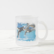 Orca Whales Glass Coffee Mug