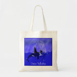Orca Whales in Ocean Scene Tote Bags