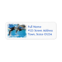 Orca Whales Return Address Label