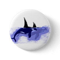 Orcas Killer Whales buttons