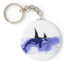 Orcas Killer Whales Key Chain