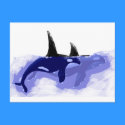 Orcas Killer Whales postcards by Paintedlynx Orcas Killer Whales postcards