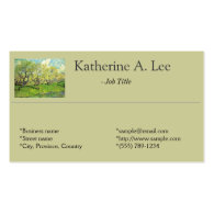 Orchard, farm, garden fine art business cards business card template