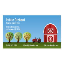 Orchard Fruit Growers Business Card