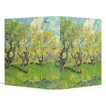 Orchard in Blossom by Vincent van Gogh 3 Ring Binder