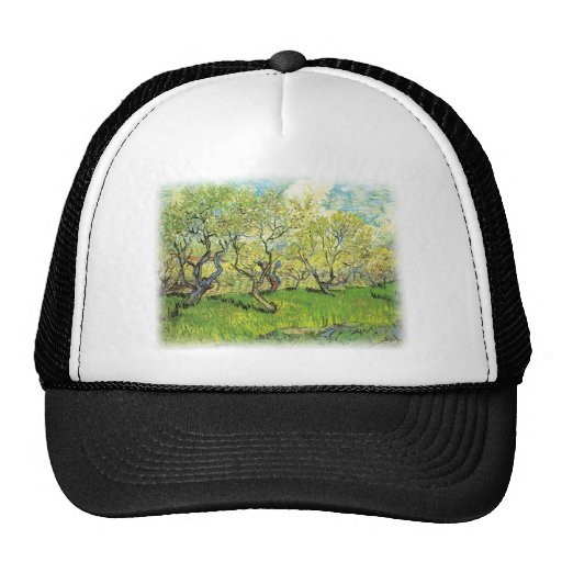 Orchard in Blossom Van Gogh copy Mesh Hat