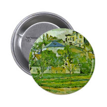 Orchard In Pontoise By Paul Cézanne (Best Quality) Button