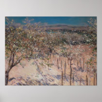 Orchard with Flowering Apple Trees, Colombes Poster