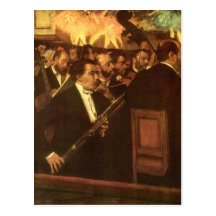Orchestra of Opera by Degas, Vintage Impressionism Post Cards