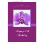 Orchid 60th Birthday Card