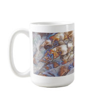 Orchid and feather collage - Mug