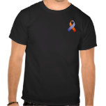 Orchid and Orange Awareness Pocket Ribbon T-Shirt