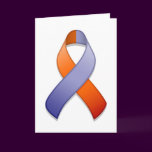 Orchid and Orange Awareness Ribbon Card