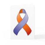 Orchid and Orange Awareness Ribbon Card