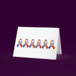 Orchid and Orange Awareness Ribbon Card