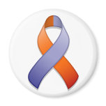 Orchid and Orange Awareness Ribbon Magnet