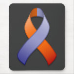 Orchid and Orange Awareness Ribbon Mousepad