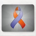 Orchid and Orange Awareness Ribbon Mousepad