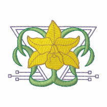Orchid Art Nouveau embroidered shirts