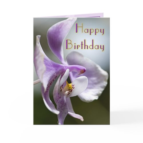 Orchid Birthday Card card