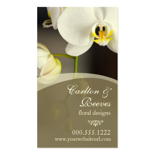 Orchid Blooms 2 Business Cards (front side)