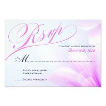 Orchid Blue Violet Floral RSVP Personalized Announcement