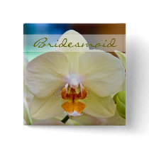 Orchid • Bridesmaid Wedding Button by SabineStGreetings Orchid • Bridesmaid Wedding Button