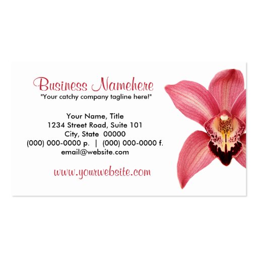 Orchid Business Cards