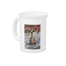 Orchid by Lovis Corinth Drink Pitcher