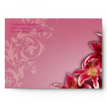 Orchid Cascade Save the Date Fancy Wedding envelope