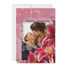 Orchid Cascade Save the Date Photo invitation