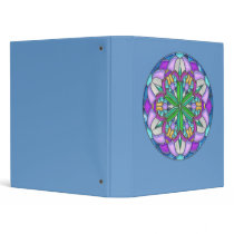 Orchid Circle in Art Nouveau Stained Glass Binders