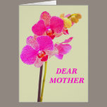 Orchid dear mother card cards