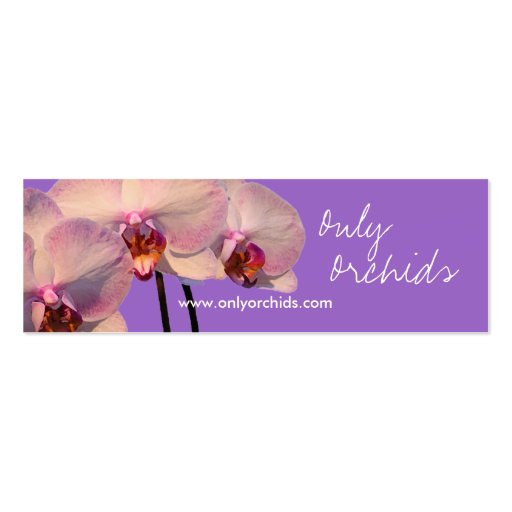 Orchid Design2 Mauve Profile Card Business Card Templates (front side)