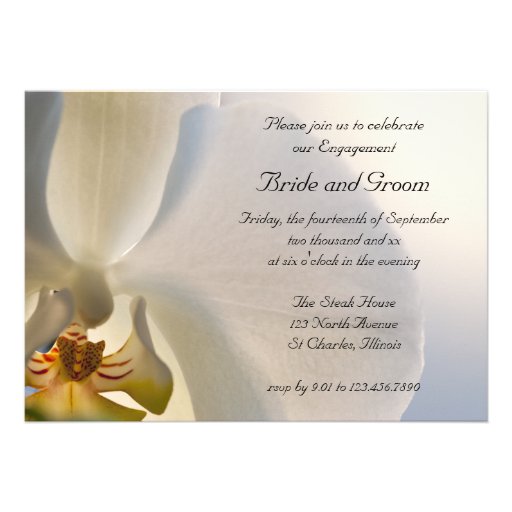 Orchid Elegance Engagement Party Invitation