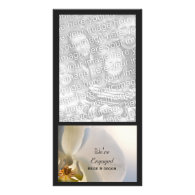 Orchid Elegance Wedding Engagement Announcement Photo Greeting Card